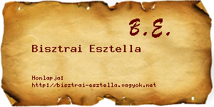Bisztrai Esztella névjegykártya